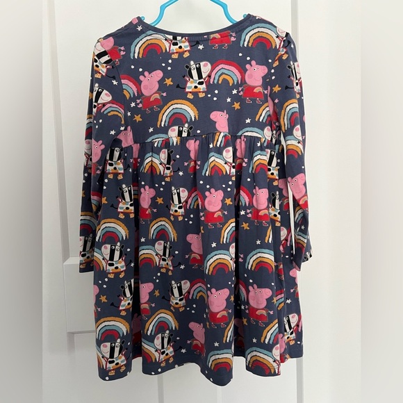 Next Peppa Pig: Long Sleeve Peppa Rainbow pattern Girls Dress: Size 2-3 years - Picture 2 of 4